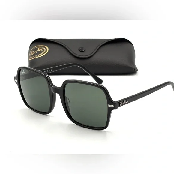 Ray-Ban Womens Black Rb1973 Sunglasses Square II 901/31 53-140 - Picture 4 of 14